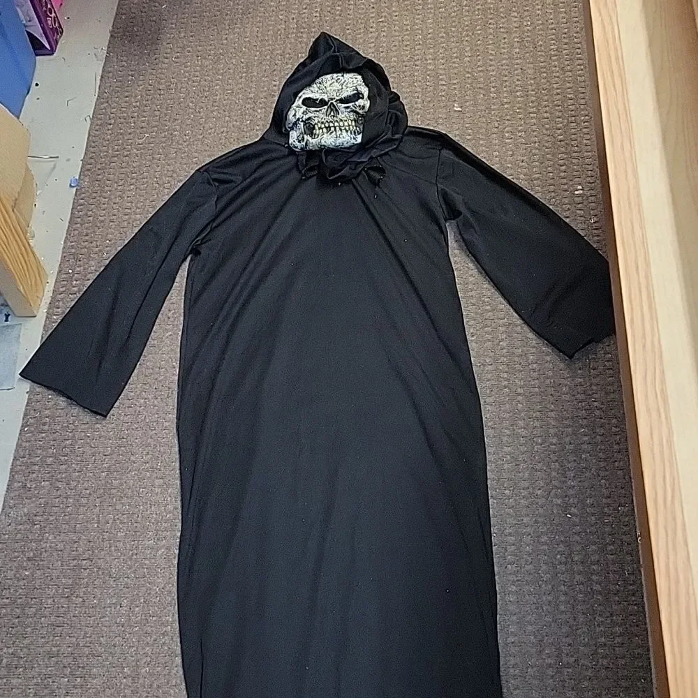Skeleton Creeper Halloween costume dress and mask. Child's xlarge
